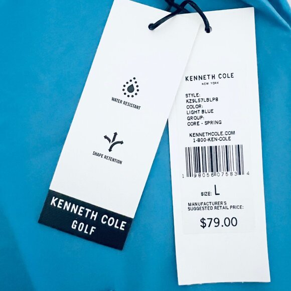 Kenneth Cole Golf Water Resistant 1/4 Zip Hoodie Anorak Jacket Sz L Lightweight - Picture 7 of 12